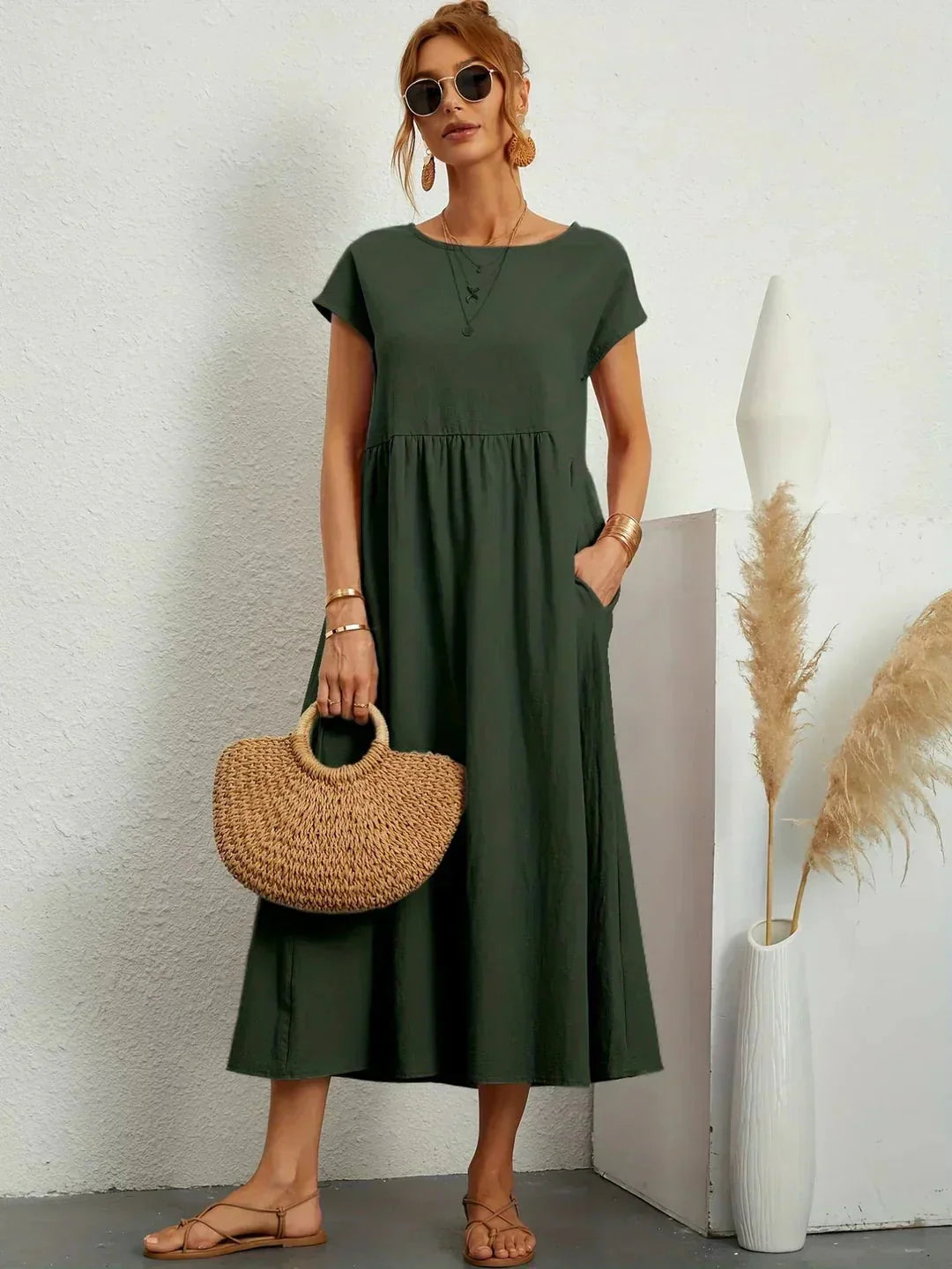 Gabrielle | Robe midi fluide femme