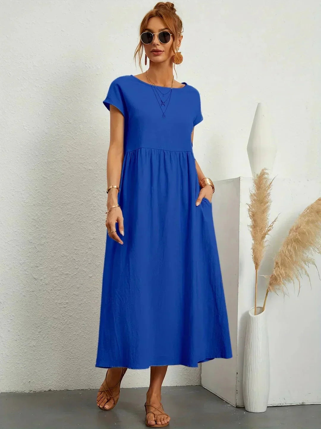 Gabrielle | Robe midi fluide femme