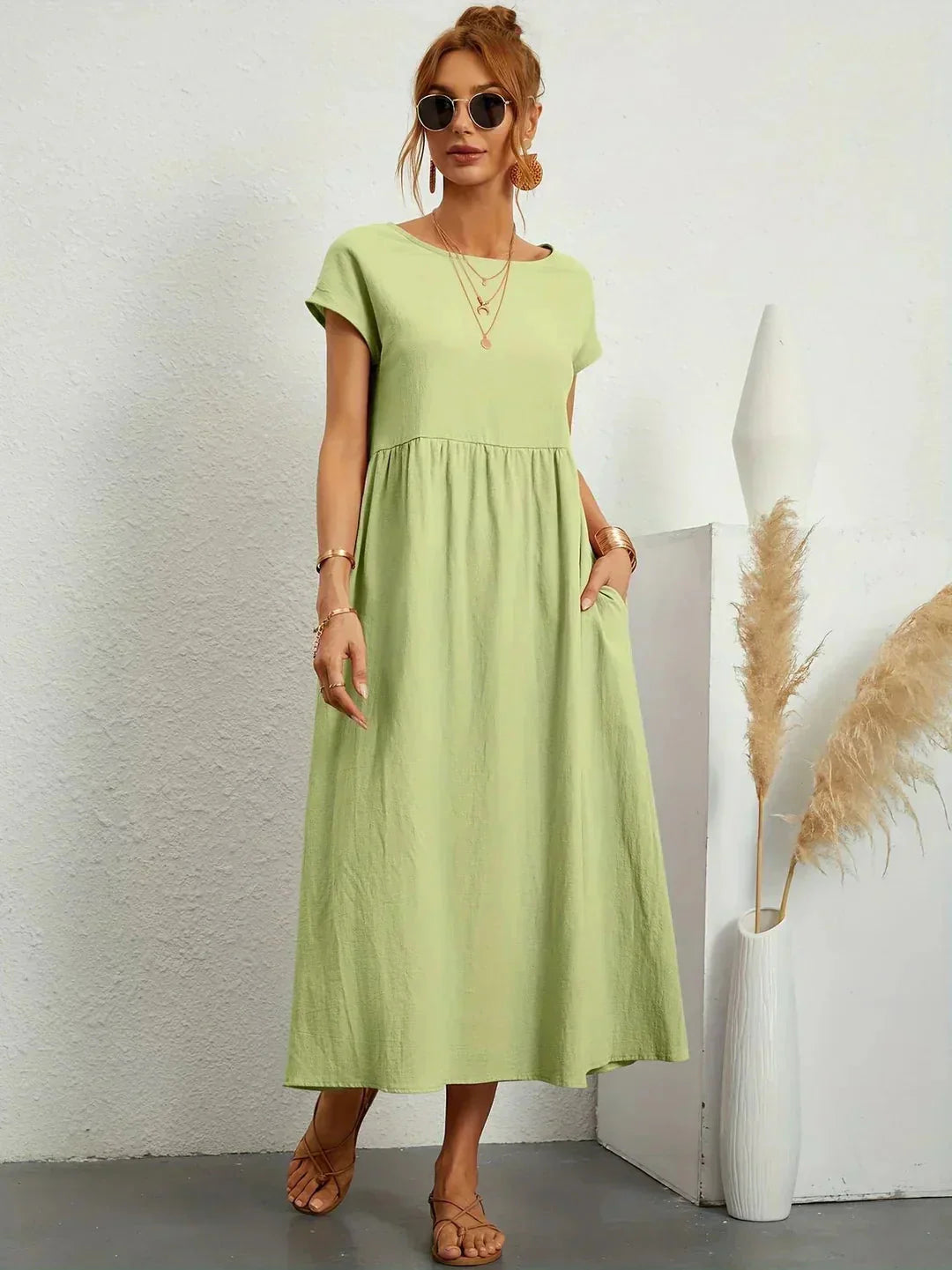 Gabrielle | Robe midi fluide femme