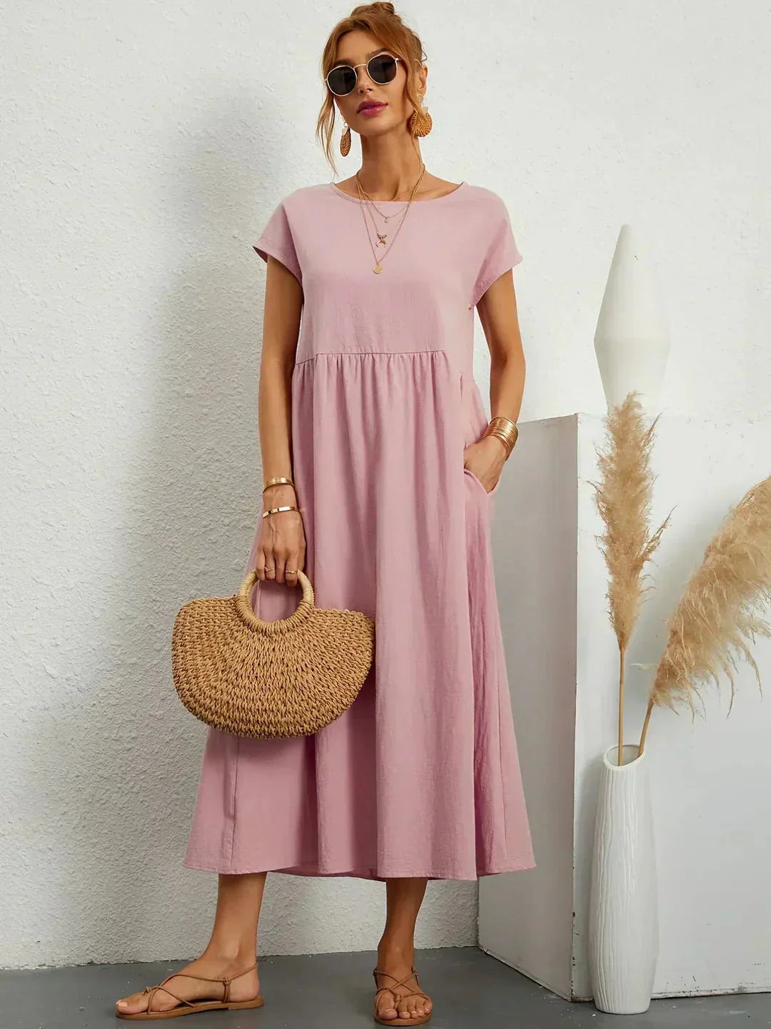 Gabrielle | Robe midi fluide femme