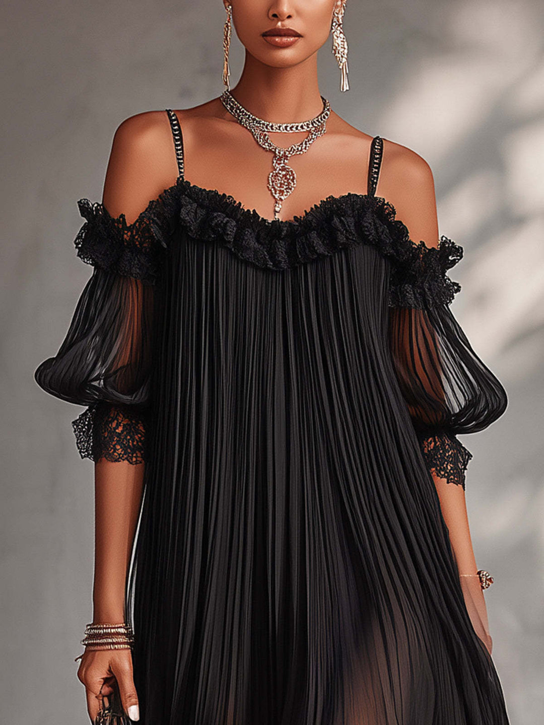 Céline — Robe longue femme imprimée en mousseline