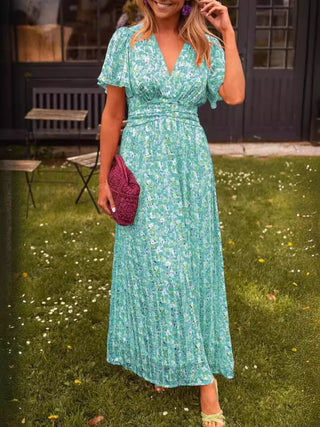 Élina – Robe longue fluide fleurie