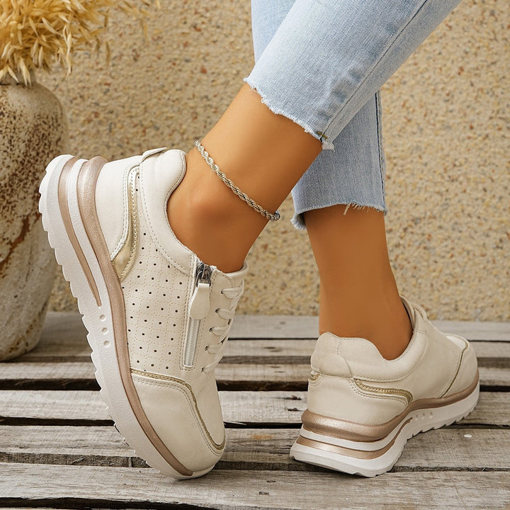 Émilie | Baskets zip confort élégant femme
