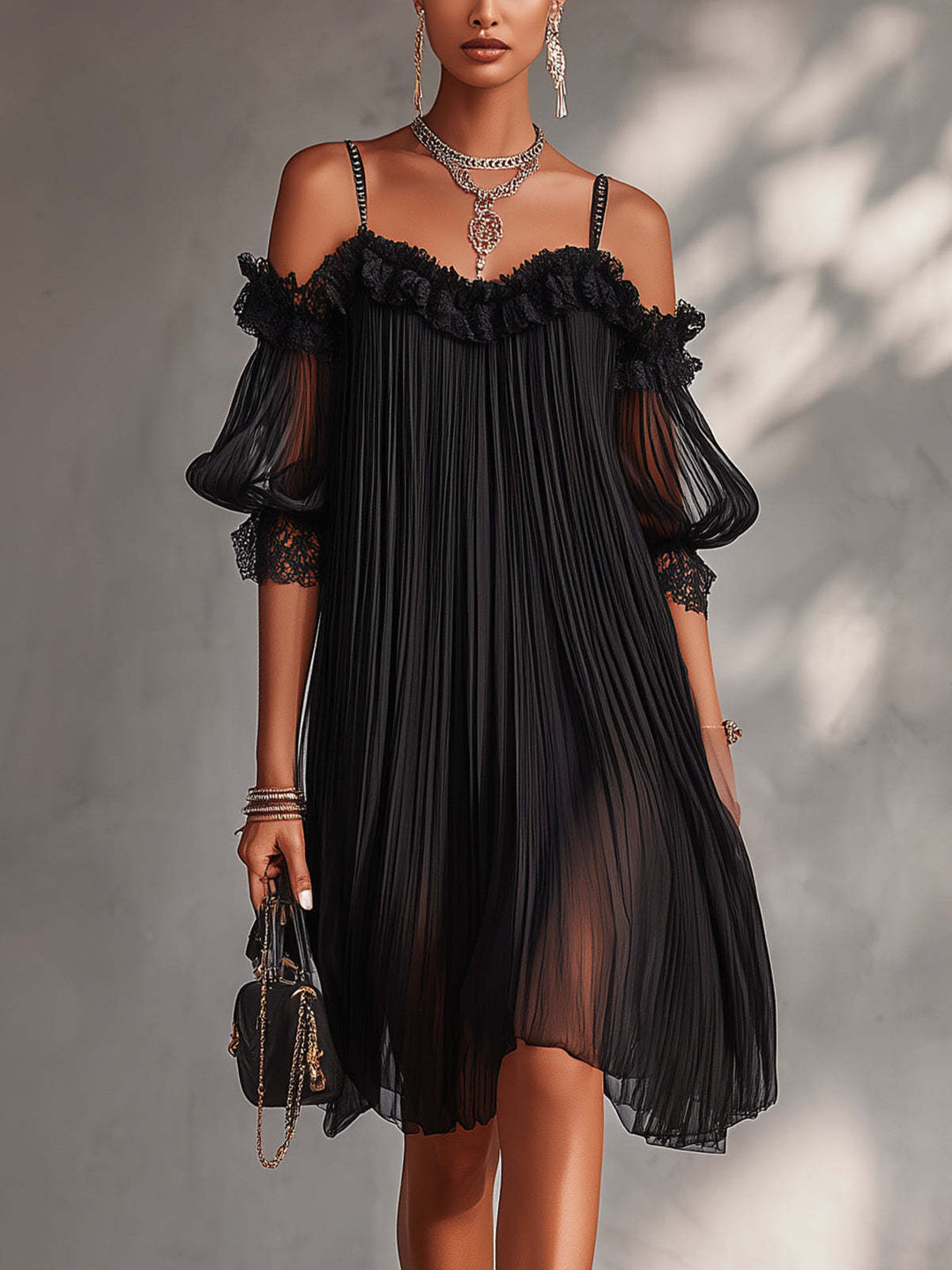 Céline — Robe longue femme imprimée en mousseline