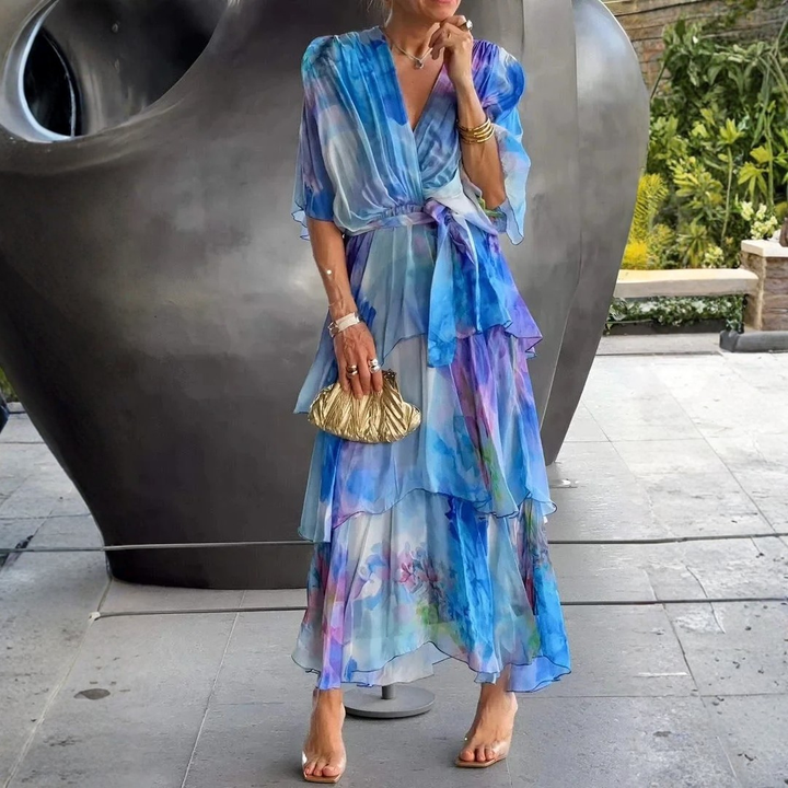 Cassia – Robe Élégante en Mousseline de Soie
