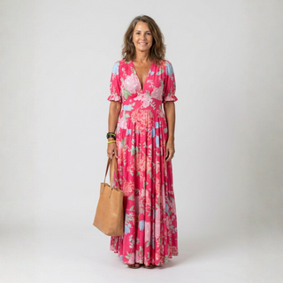 Léonie – Robe longue fluide fleurie