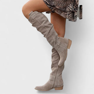 Sophie | Bottes hautes suédées élégantes femme