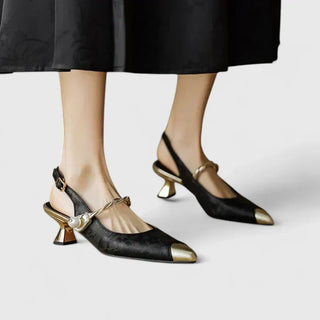 Aurélia | Mocassins Slingback Élégance Dorée