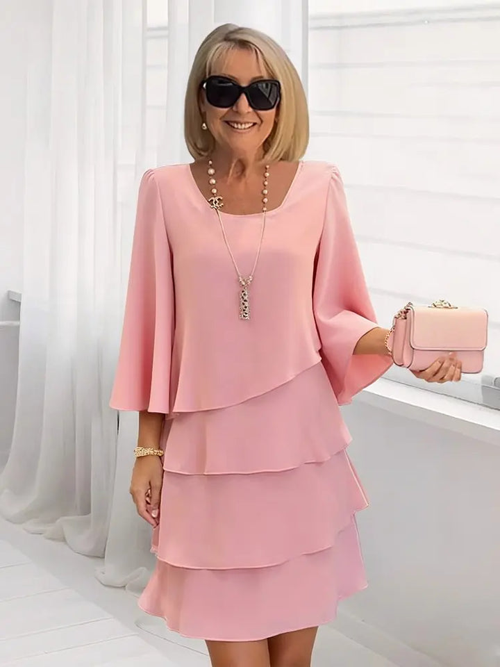 Élise – Robe midi fluide élégante femme