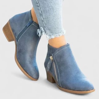 Héloïse | Bottines suédées zip élégant femme
