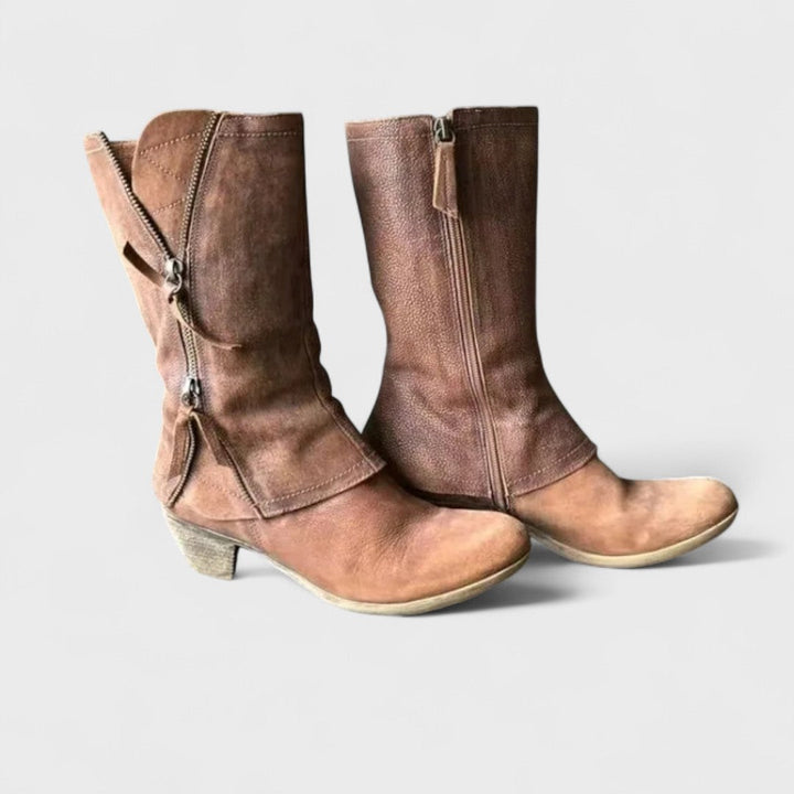 Élisa | Bottes rétro zippées femme