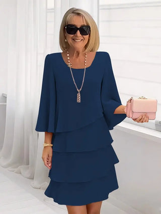 Élise – Robe midi fluide élégante femme