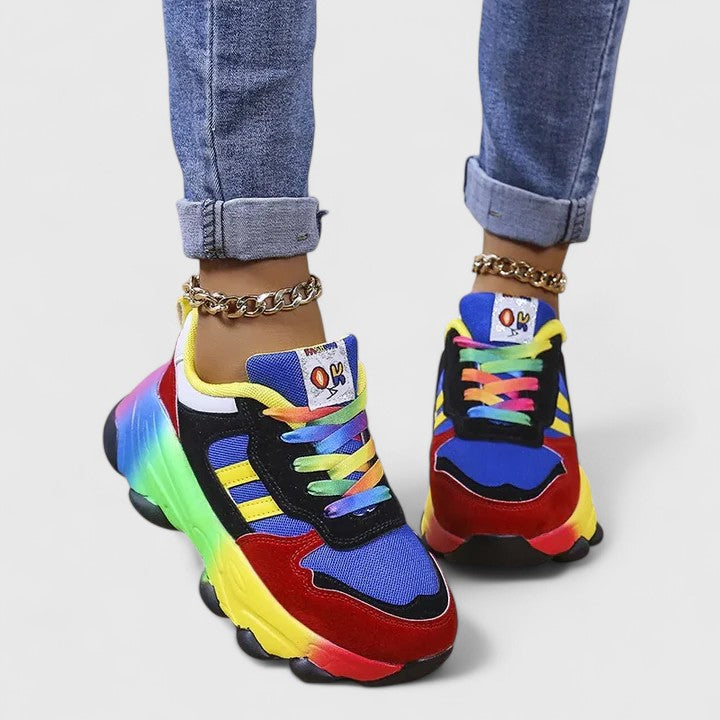 Maya | Baskets multicolores dynamiques femme