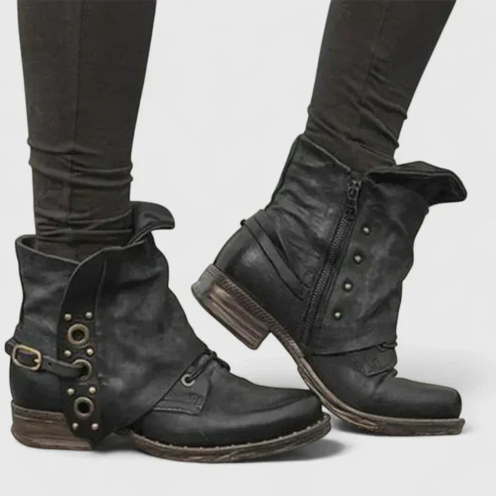 Éléna | Bottines vintage rivetées femme