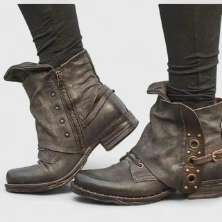 Éléna | Bottines vintage rivetées femme
