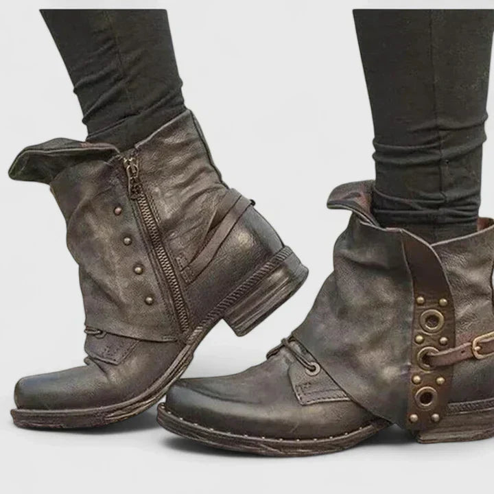 Éléna | Bottines vintage rivetées femme