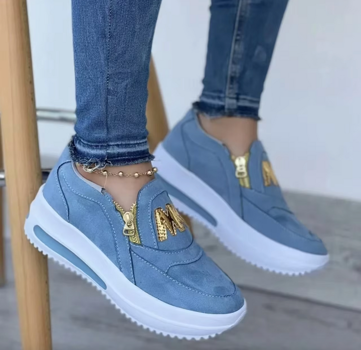 Mélina | Baskets slip-on zip chic femme