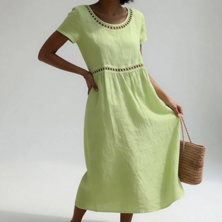 Livia — Robe longue femme brodée élégante