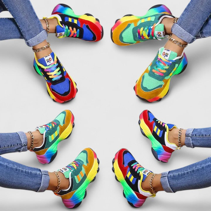 Maya | Baskets multicolores dynamiques femme