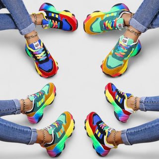 Maya | Baskets multicolores dynamiques femme