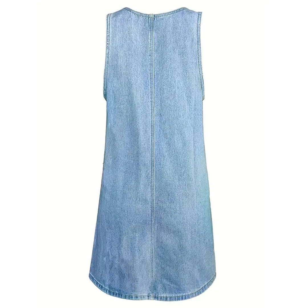 Saylor™ – La robe effet denim sans manches, légère et facile pour tous les jours