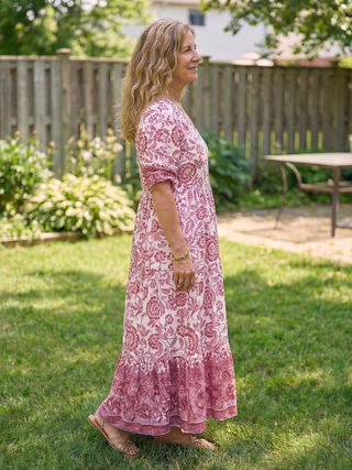 Clara – Robe midi fluide fleurie
