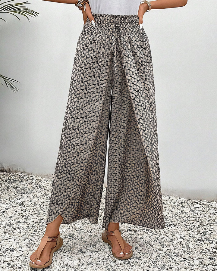 Gabrielle | Pantalon palazzo femme imprimé élégant