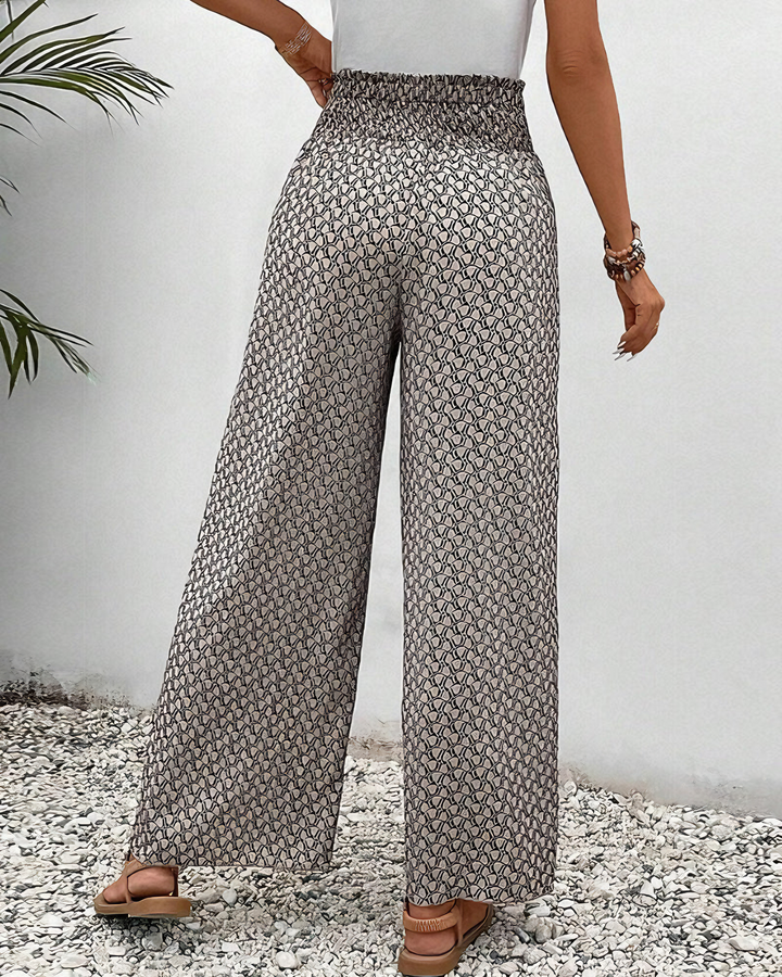 Gabrielle | Pantalon palazzo femme imprimé élégant