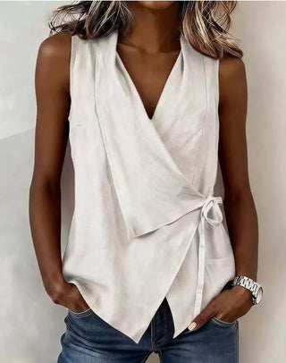 Lorena — Blouse sans manches femme élégante