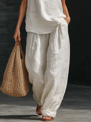 Zoe | Ensemble femme sans manches avec pantalon large