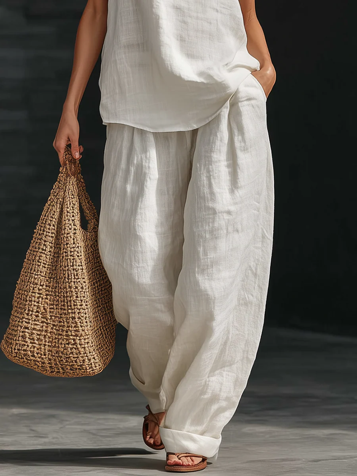 Zoe | Ensemble femme sans manches avec pantalon large