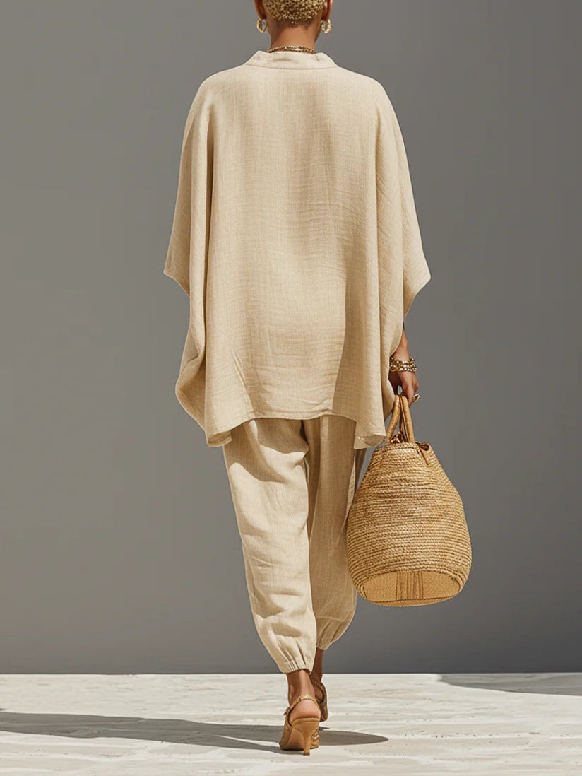 Gaëlle | Haut à Ourlet Asymétrique et Pantalon Jogging Femme