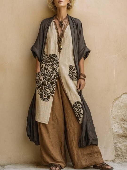 Lillie | Ensemble de Trois Pièces à Motif Tribal Femme