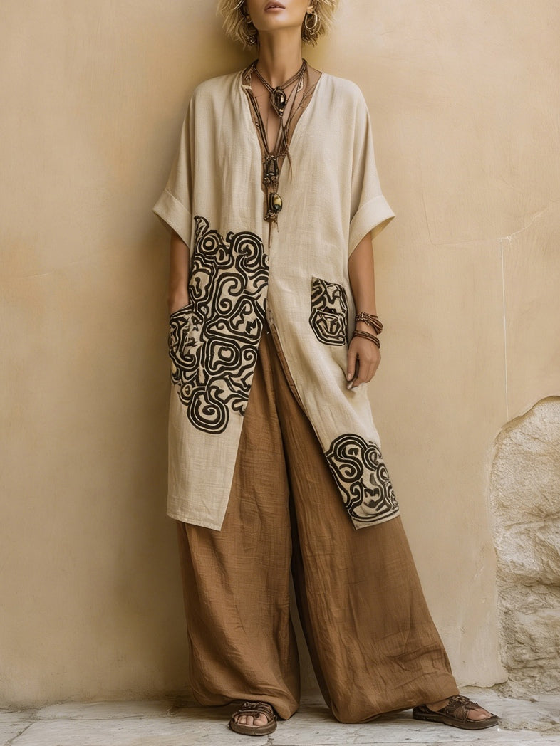 Lillie | Ensemble de Trois Pièces à Motif Tribal Femme