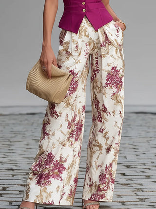 Solène | Ensemble de Pantalons Imprimé Floral Femme
