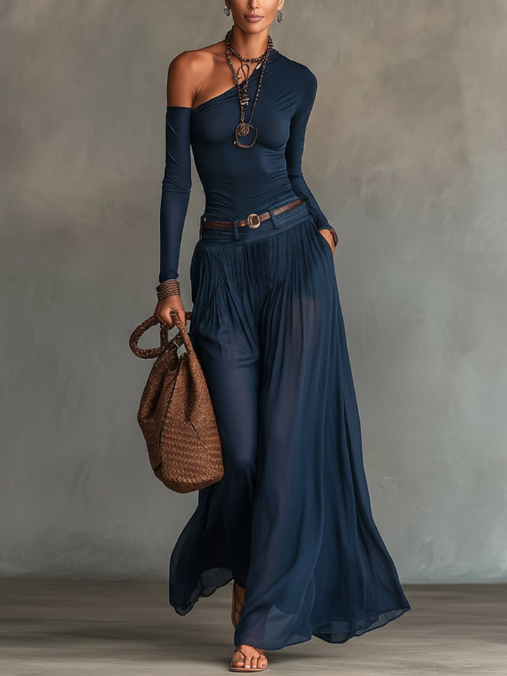 Colette | Ensemble Top à Une Épaule et Jupe en Tulle Femme
