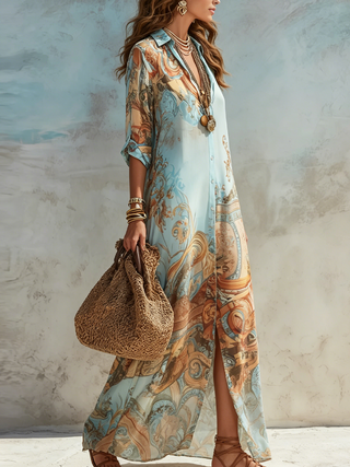 Agata — Robe chemisier femme élégante