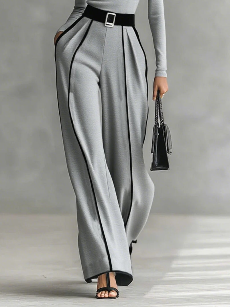 Solana | Ensemble pantalon large femme élégant à col roulé