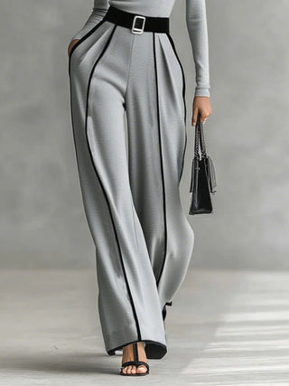 Solana | Ensemble pantalon large femme élégant à col roulé