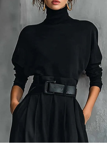 Reagan | Ensemble femme chic col montant et pantalon tailleur