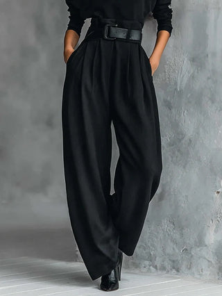 Reagan | Ensemble femme chic col montant et pantalon tailleur