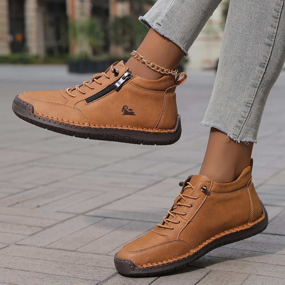 Maura | Baskets zip confort nature femme