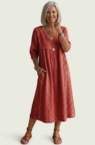 Louise | Robe maxi A-ligne élégance femme