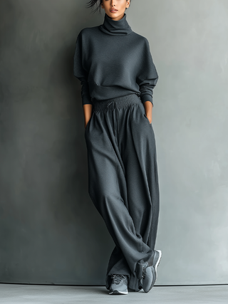 Juliette | Ensemble en Maille avec Pantalon Large Femme