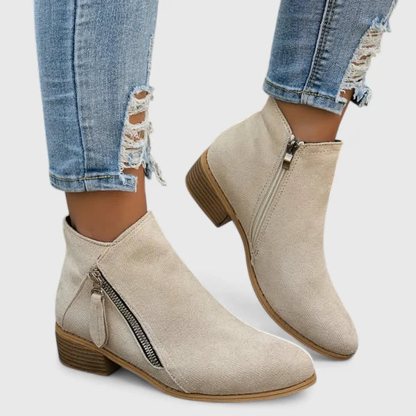 Armelle | Bottines suédées zip latéral femme