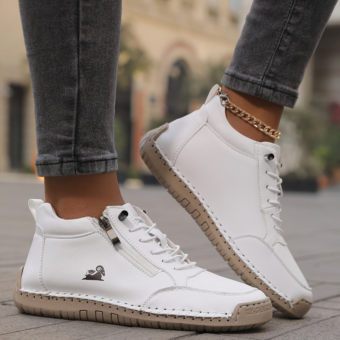Maura | Baskets zip confort nature femme