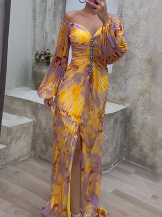 Amelia — Robe élégante femme à col en V