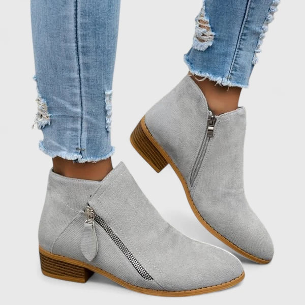 Armelle | Bottines suédées zip latéral femme
