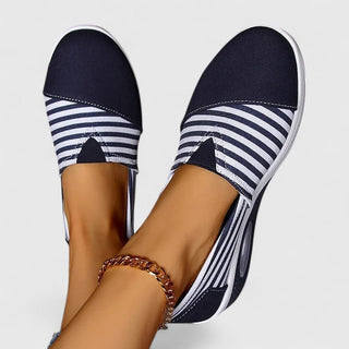 Marina | Baskets slip-on rayées femme