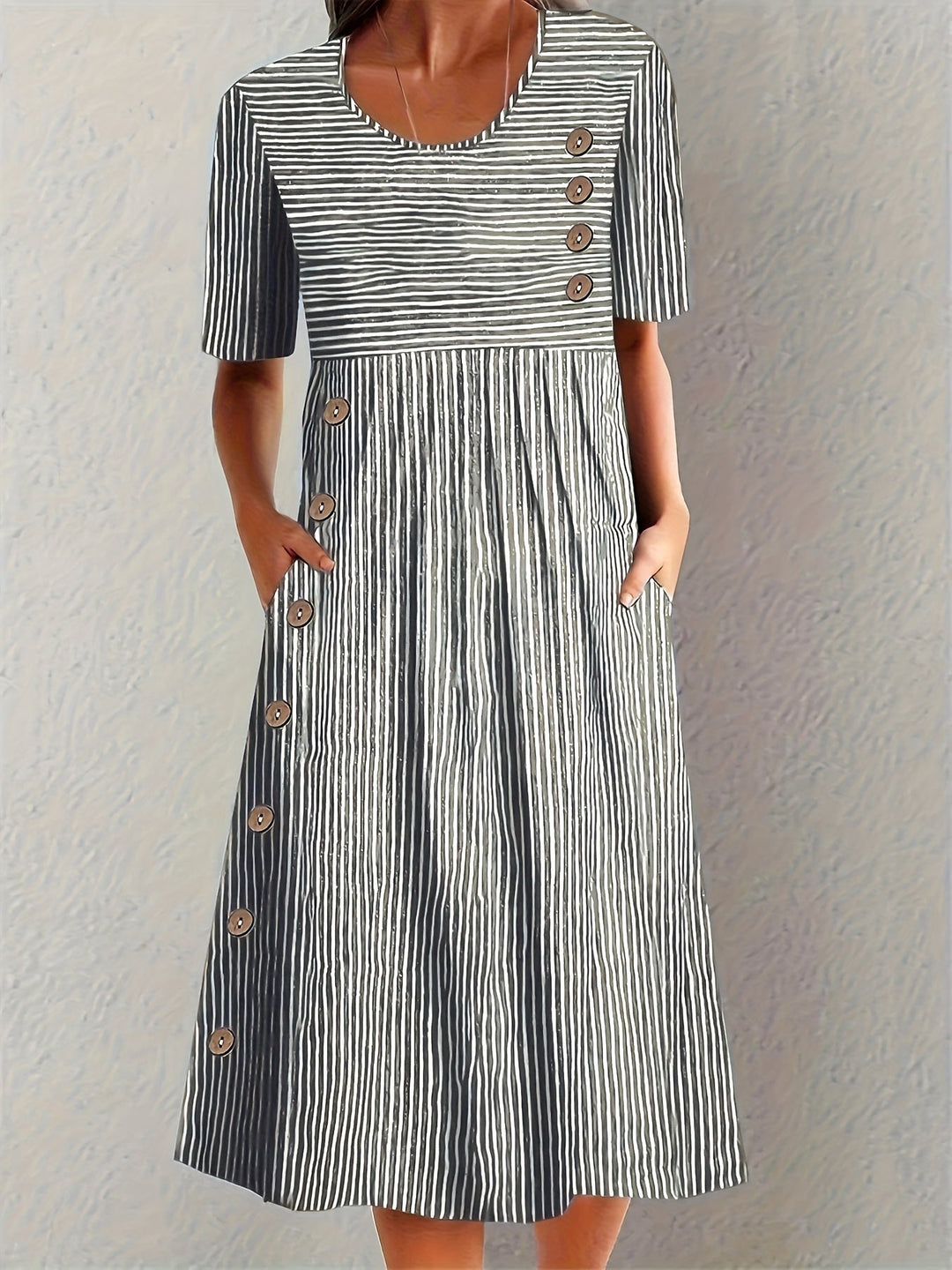 Sofia | Robe longue rayée femme
